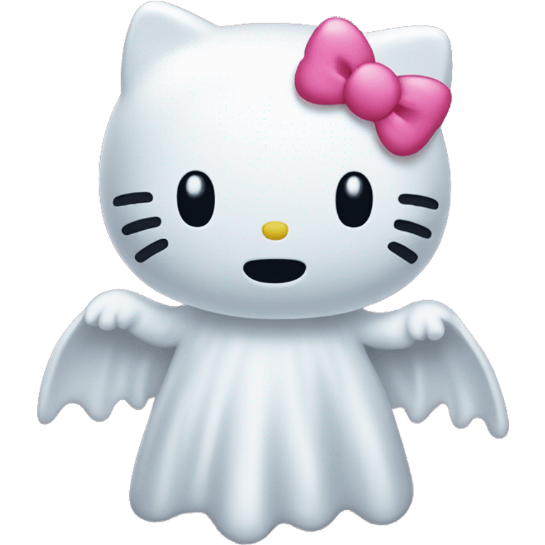 Ghost hello kitty emoji