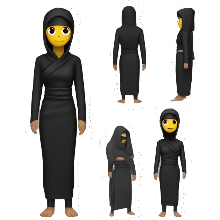 Ninja vestido de negro  emoji