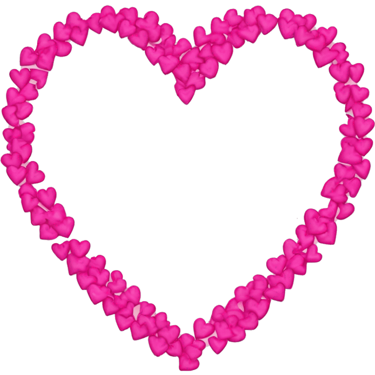 pink heart made of pink hearts emoji