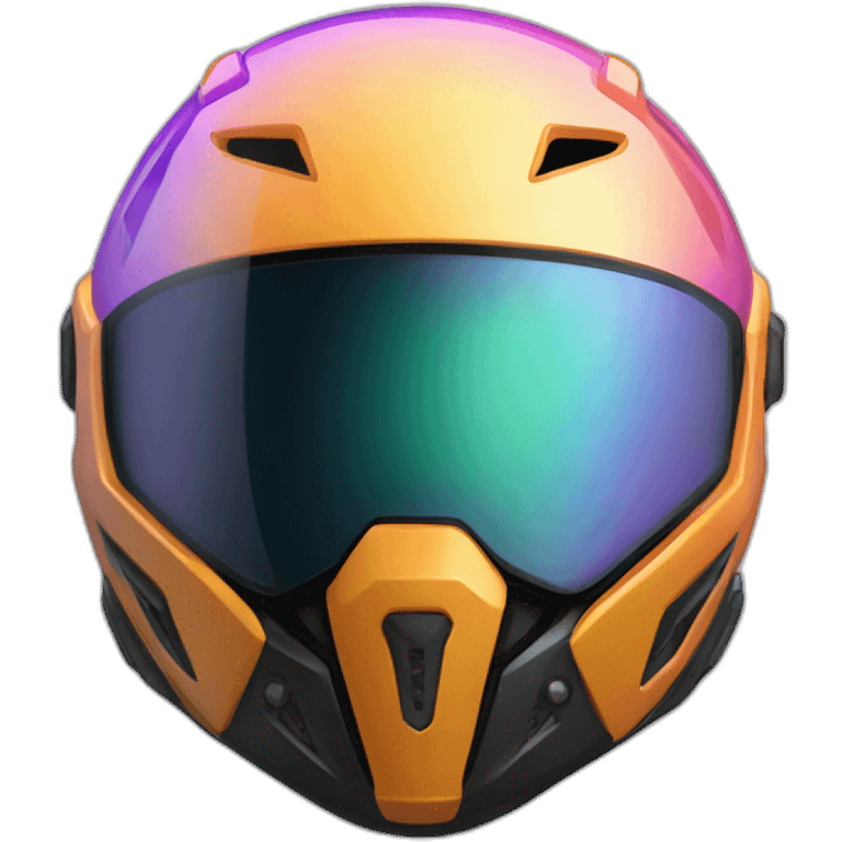 deep prismatic motorcycle helmet emoji