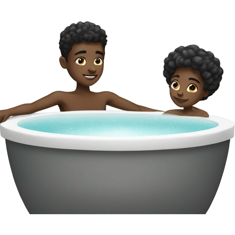 A black boy taking a spa day  emoji