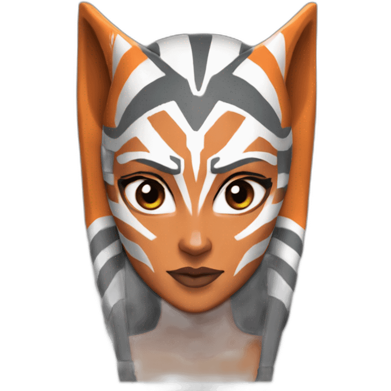 Sexy Ahsoka Tano (superhero pose) (horny) (portrait, front facing, Apple iOS 17 style) (small horns) emoji