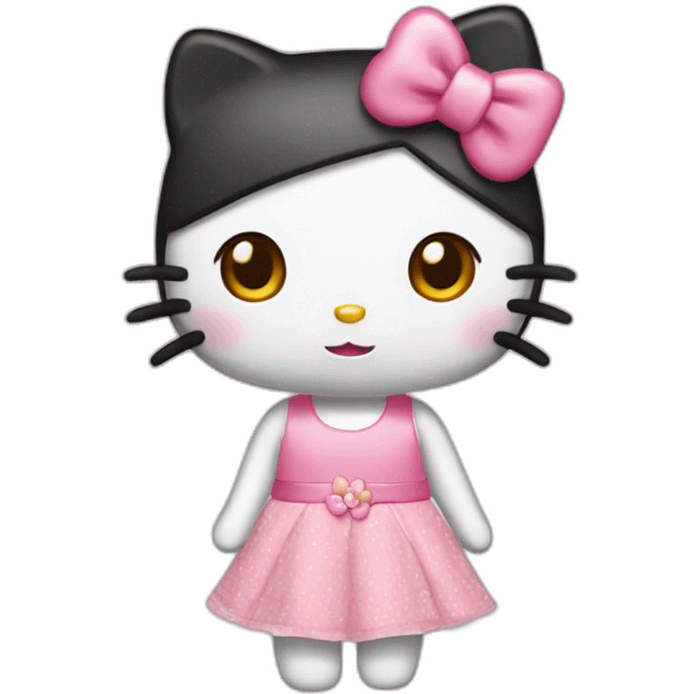 hello kitty with a little dress emoji