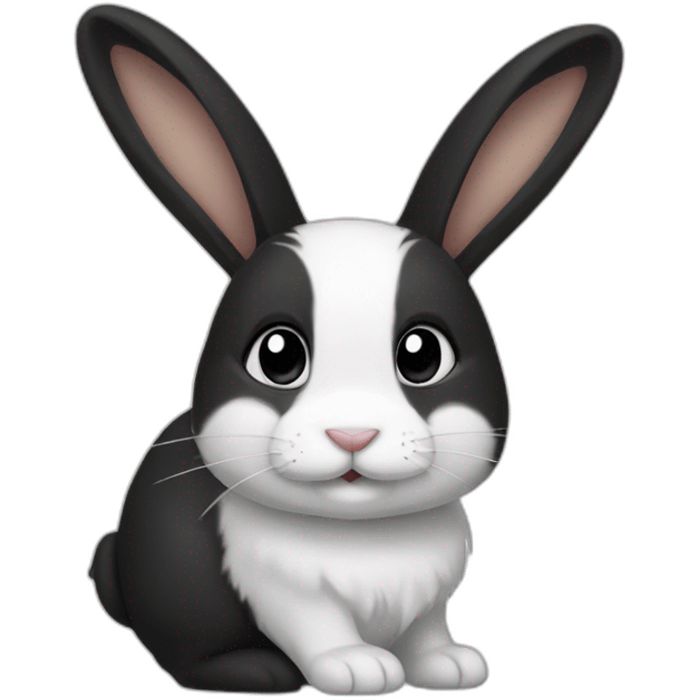 Black and white bunny emoji