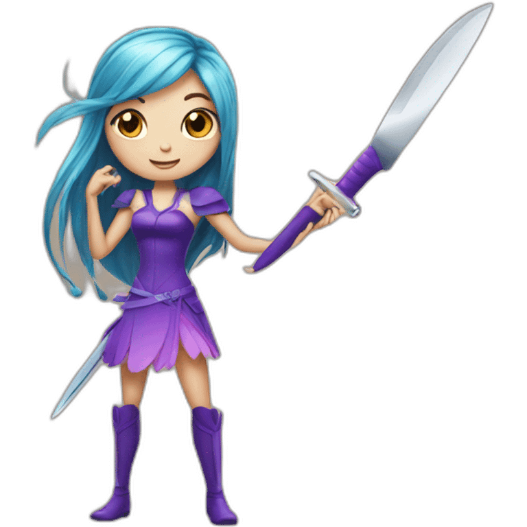 Winx with a knife emoji