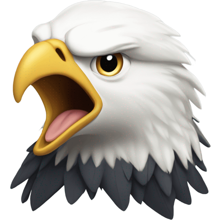 Bald eagle flying and throwing up because sick  emoji