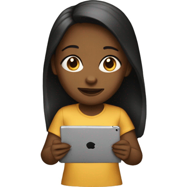 Girl with an iPad emoji