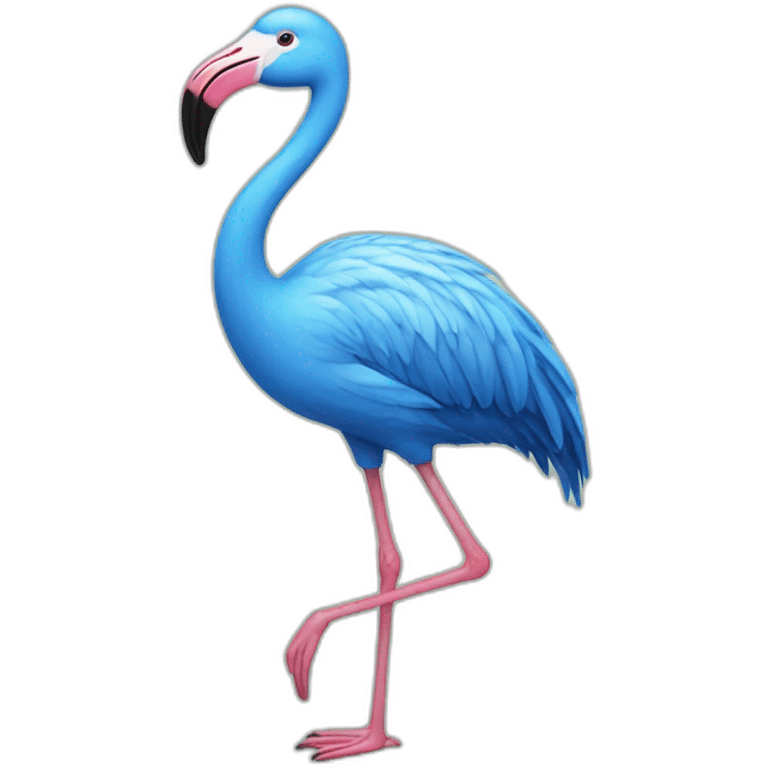 blue flamingo emoji