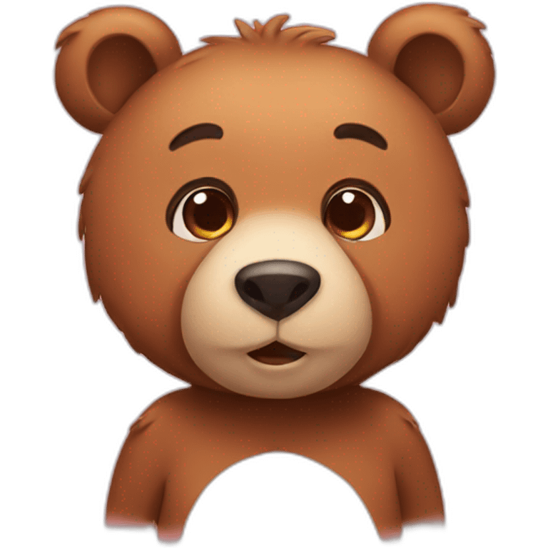 Bear in love emoji