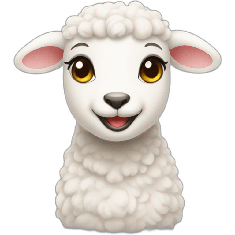 a smilling lambs emoji