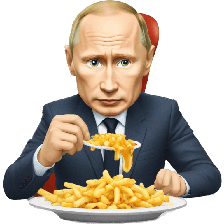 Putin qui mange une poutine emoji