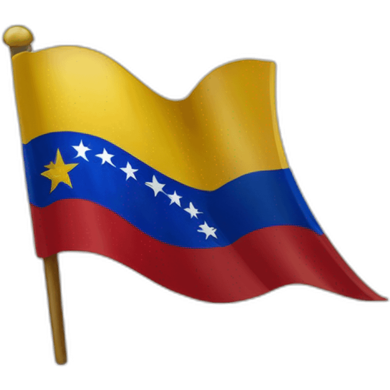 Bandera de Venezuela con su escudo nacional arriba en la izquierda  emoji