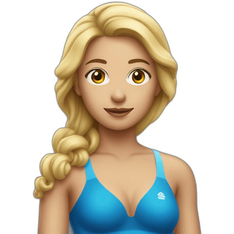 Une femme en maillot  emoji