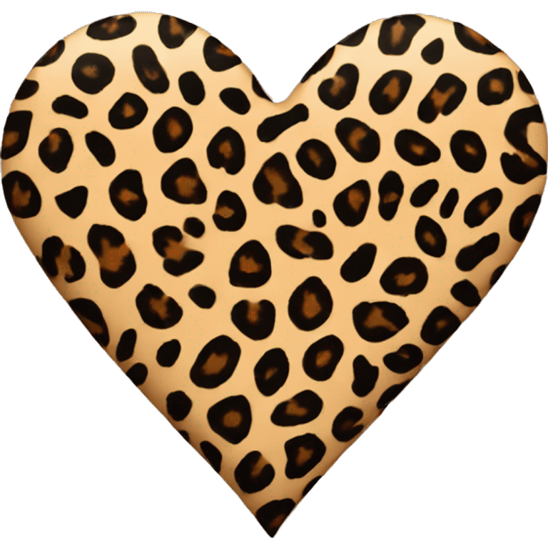 Leopard print heart emoji