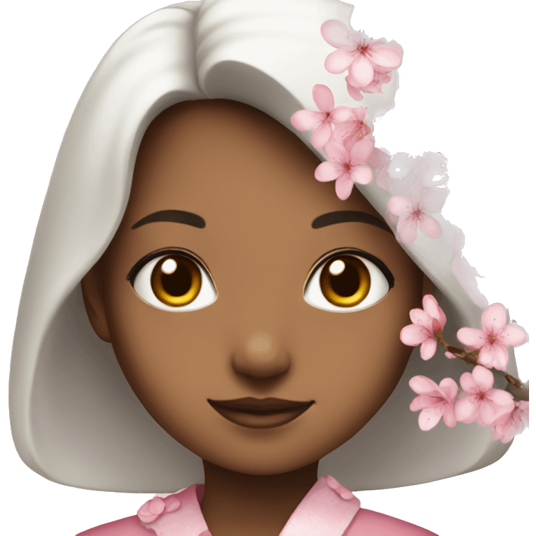 Cherry blossom girl emoji