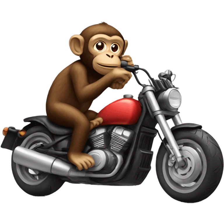 Monkey on Motorcycle emoji