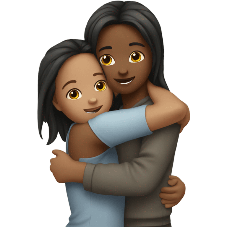 Hugging girls emoji