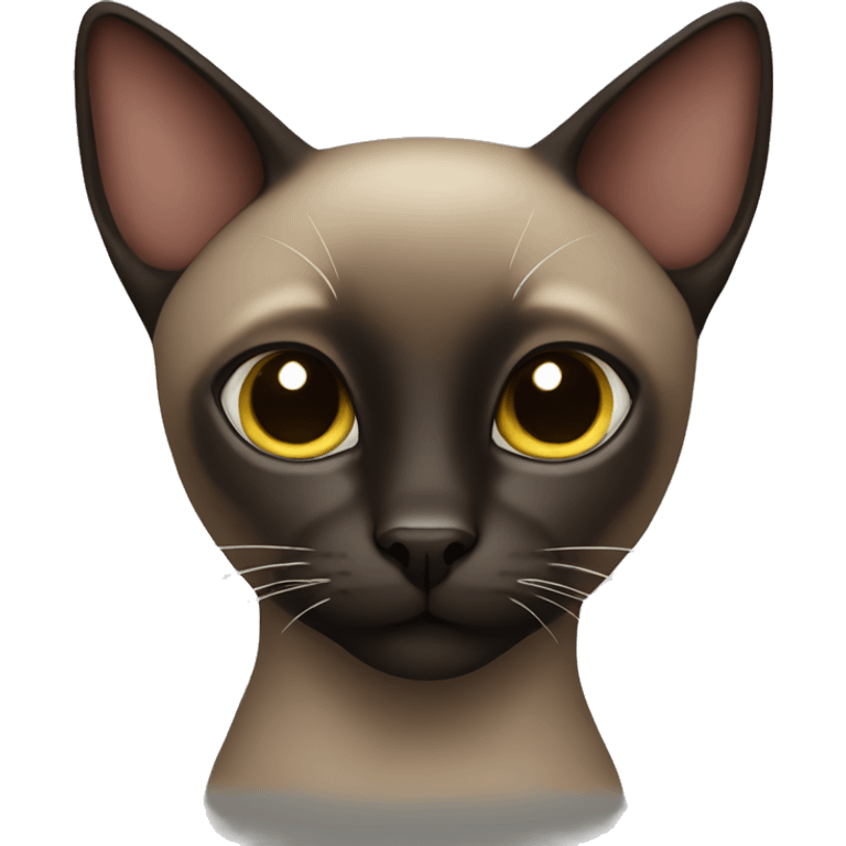 Dark siamese cat emoji