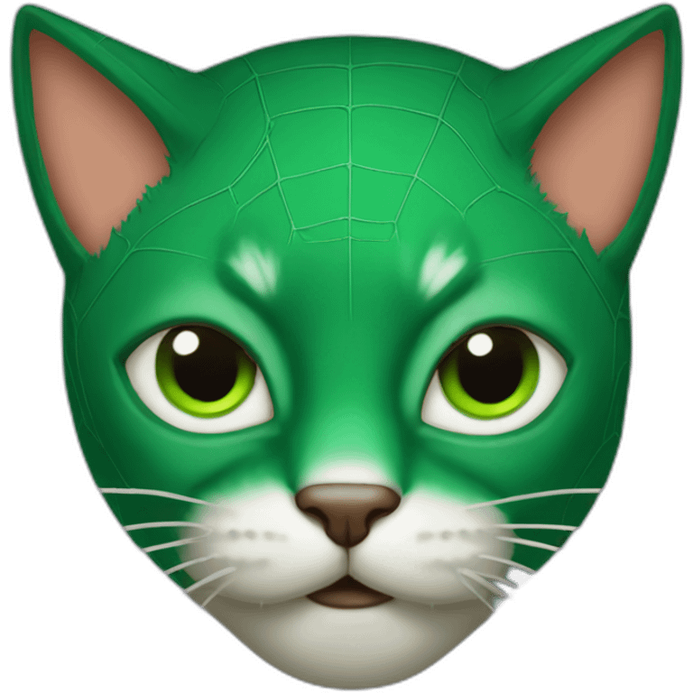 Green Spider-Man as a cat emoji