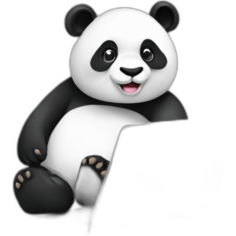 panda-wearing-square-and-white-tee-hug key-on-a-black-laptop emoji