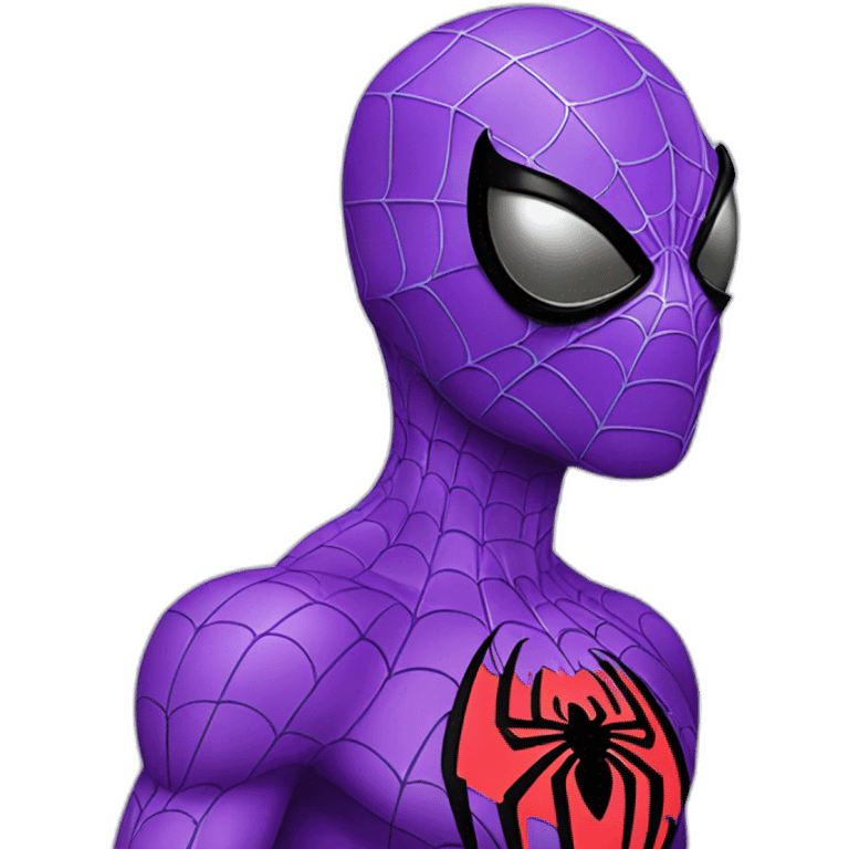 Purple dino spiderman emoji