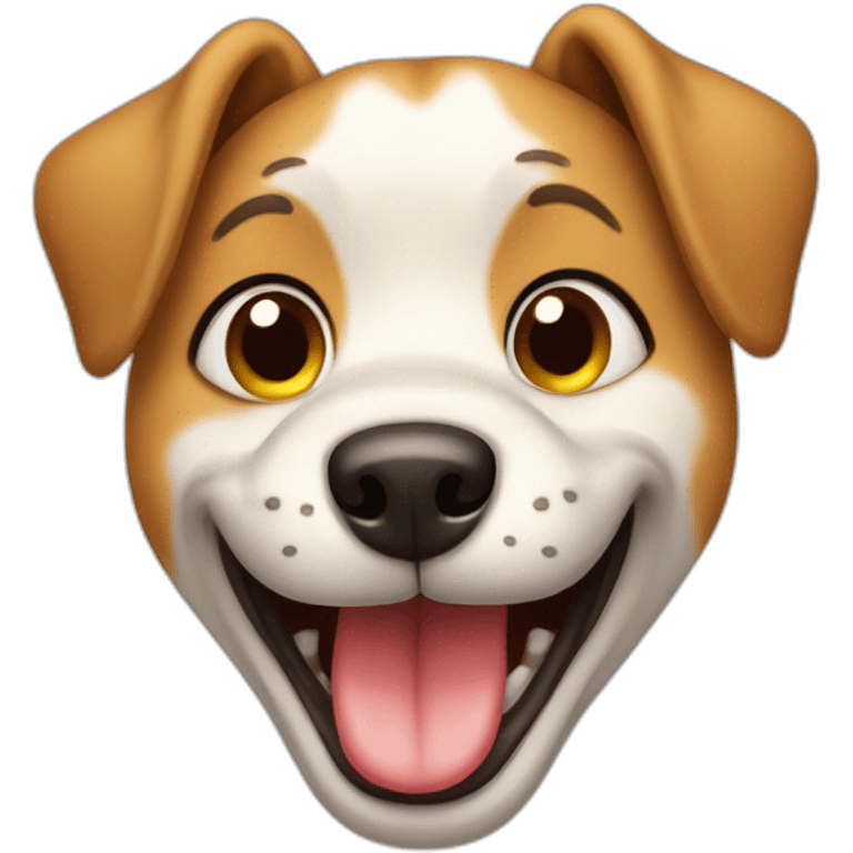 exited cartoon dog crying in love emoji