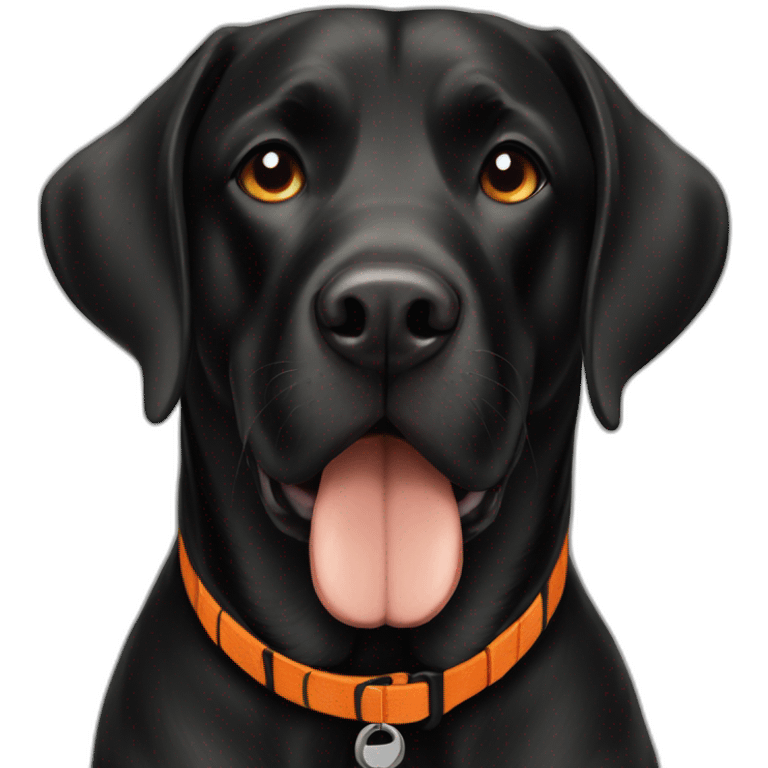 Black and orange labradors emoji