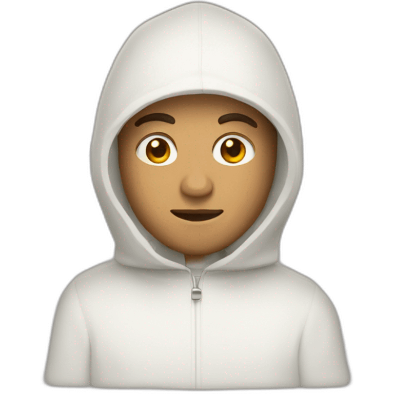 homme capuché brun emoji