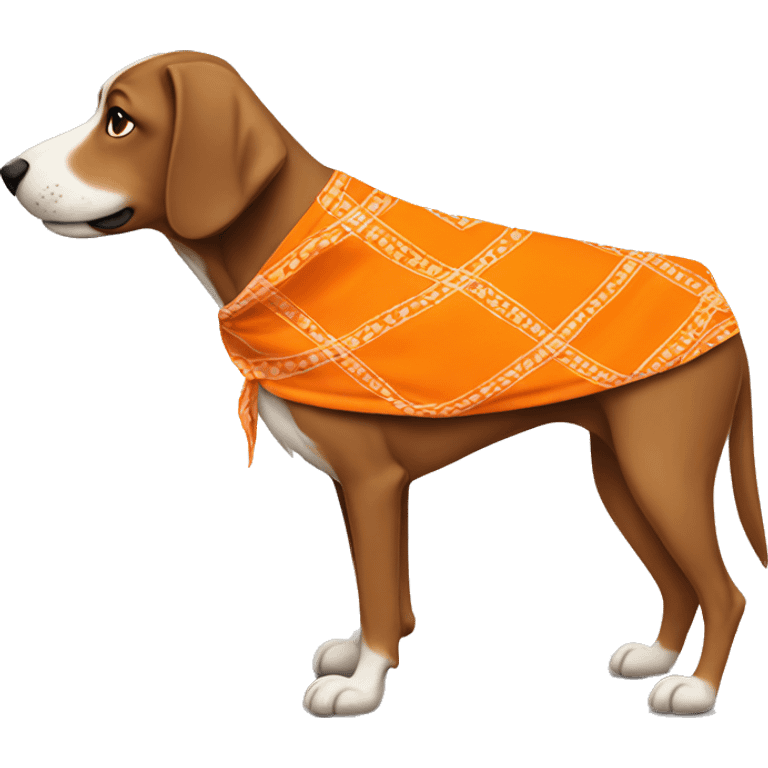 orange bandana, cornhound walking emoji