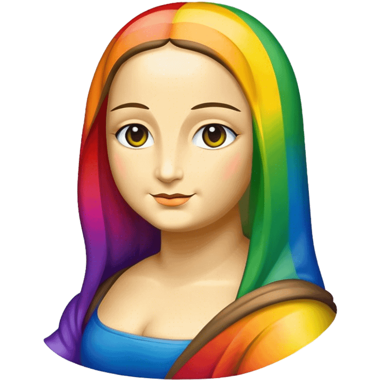 rainbow mona lisa emoji