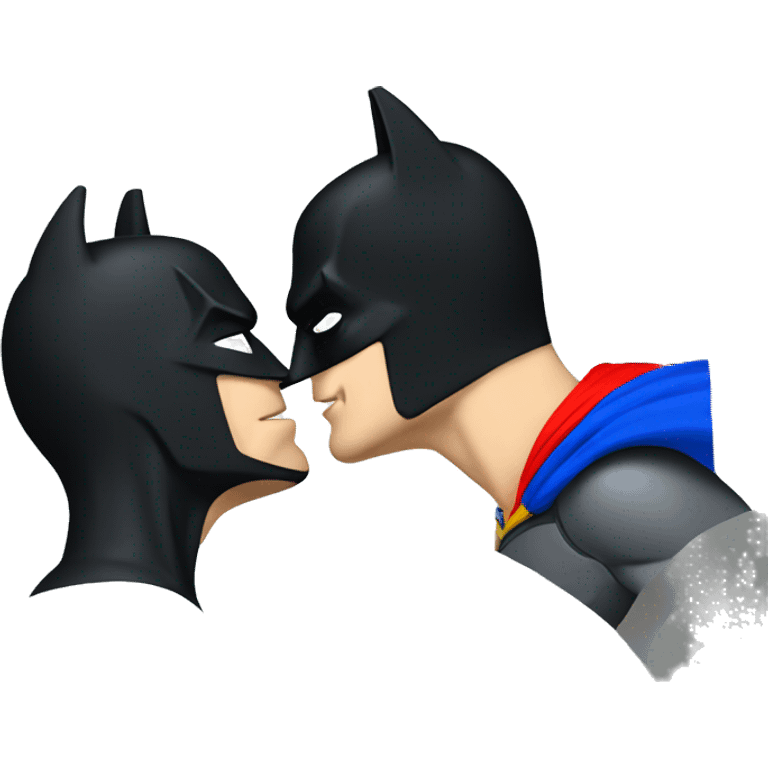 Batman and superman kiss emoji