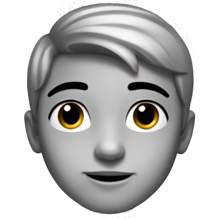 greyscale portrait of a boy emoji