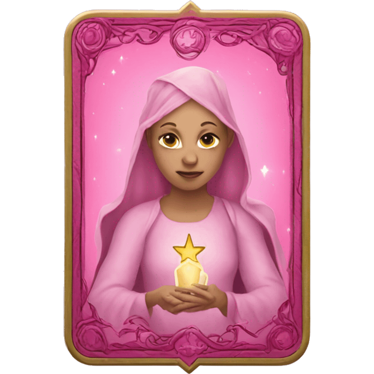 Pink tarot card emoji