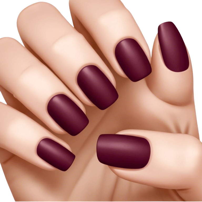  nails Burgundy emoji