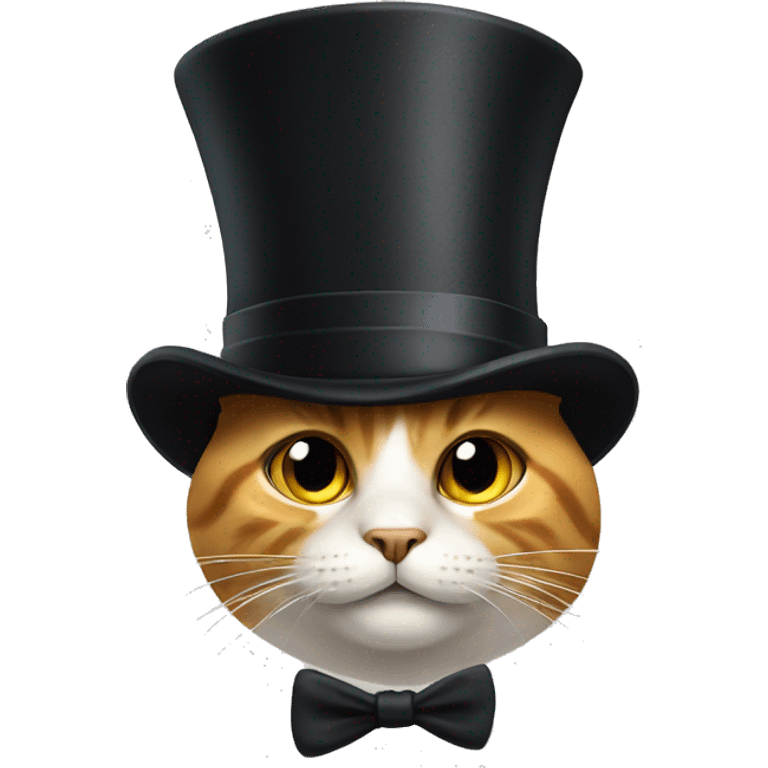 a cat with a top hat emoji