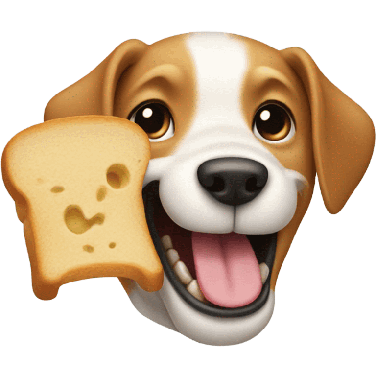 Dog eating sandwich  emoji