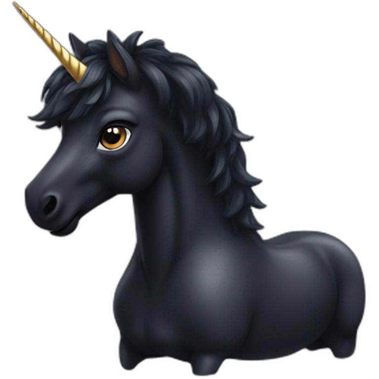 black unicorn emoji