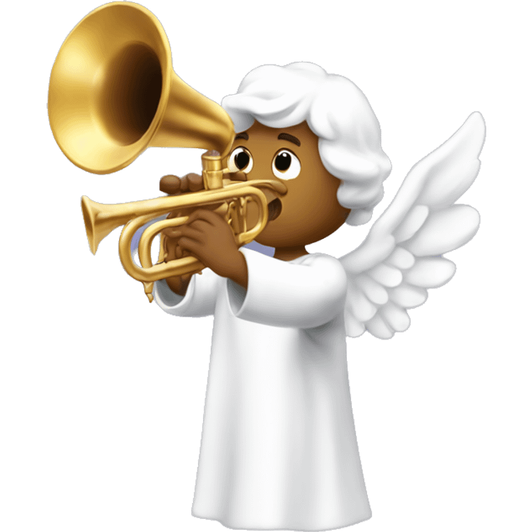 An angel playing the trumpet emoji