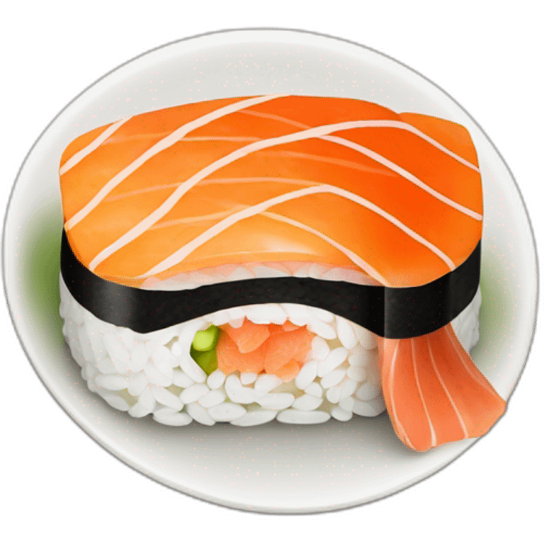 Großes Sushi mit Lachs emoji