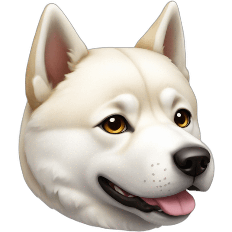 dog white japanese akita inu emoji