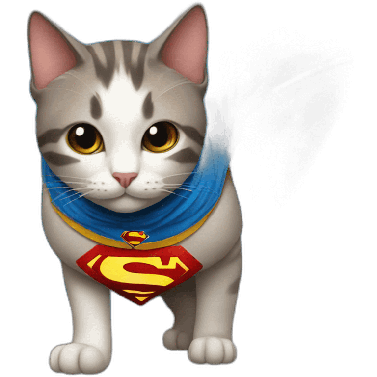 cat in a superman costume emoji