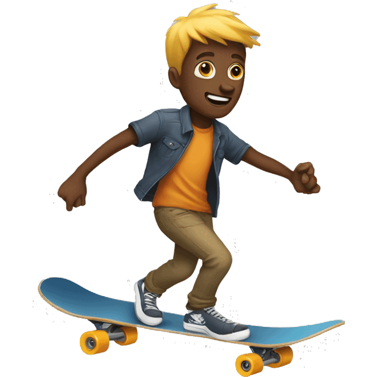 Guy on a skateboard emoji