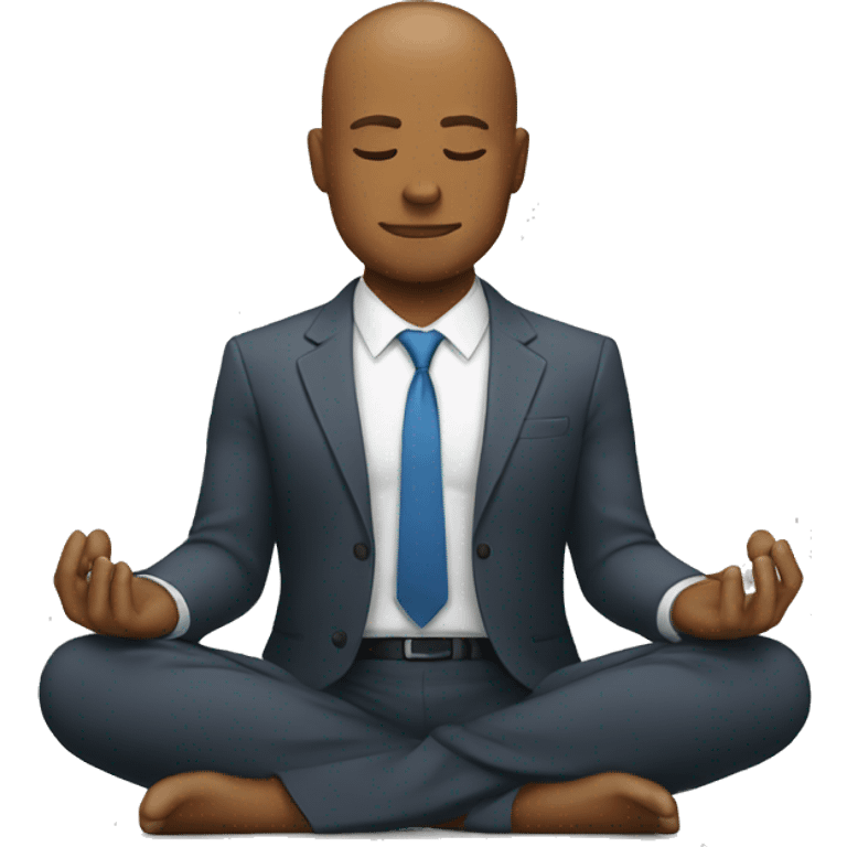 businessman meditating emoji