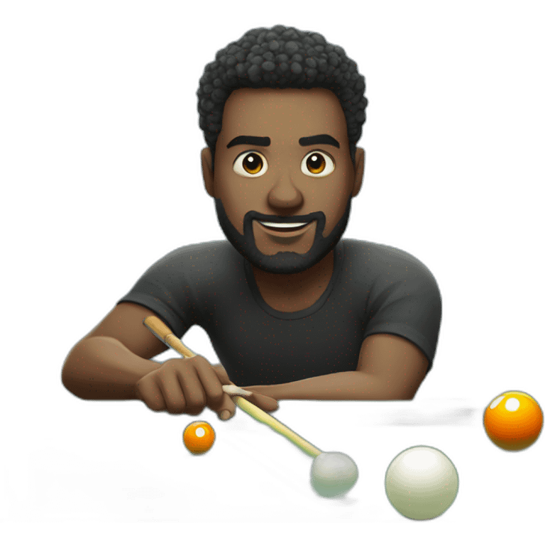 man playing 8 ball pool emoji