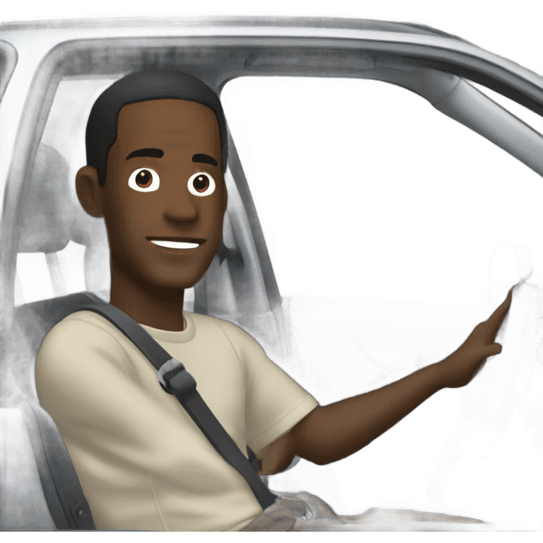 Travis Scott driving Toyota prado emoji