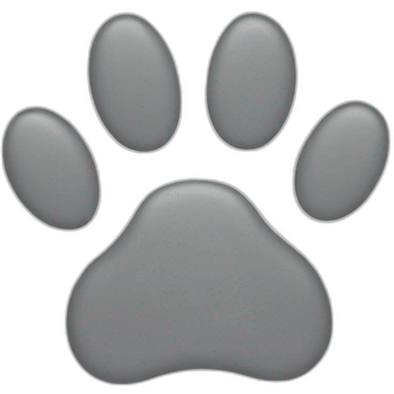 dog paw grey emoji