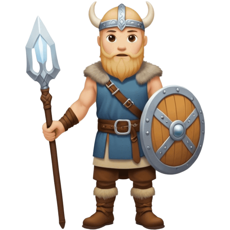 Viking norwegian without beard in full height  emoji