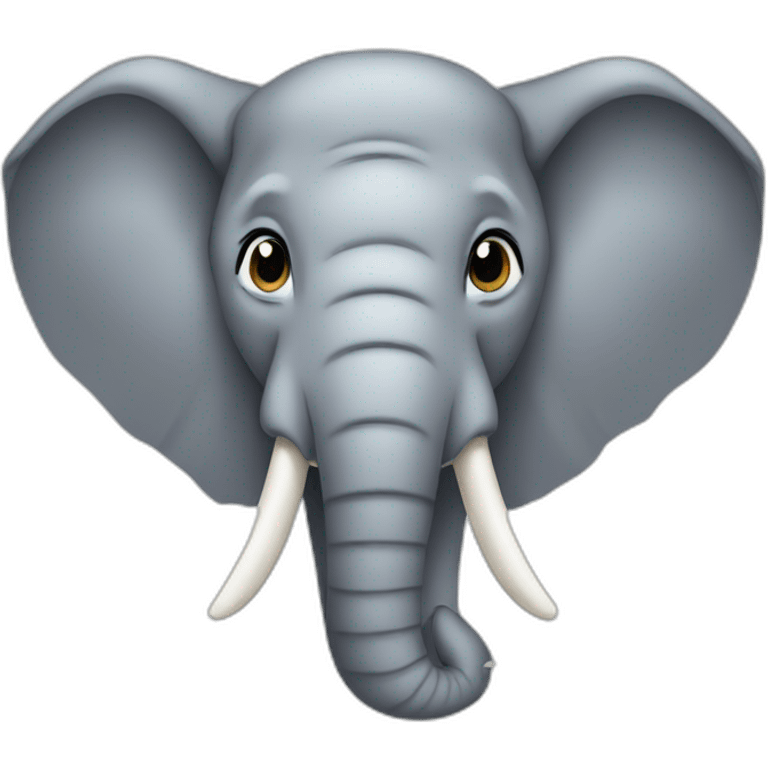 Elephant with two tusks emoji