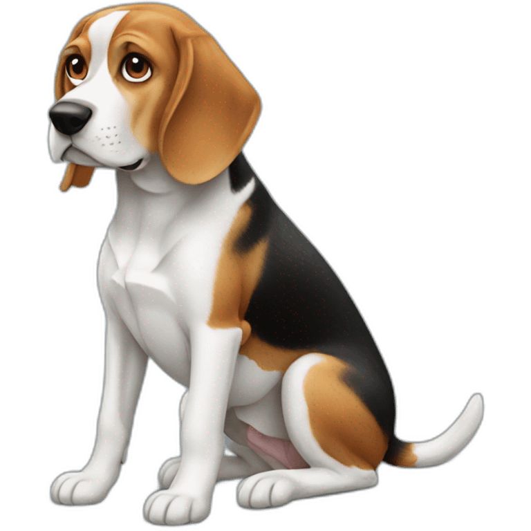 Beagle sit emoji