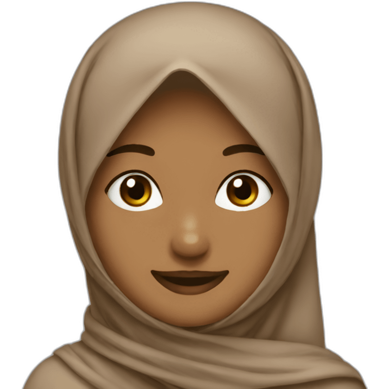 hijab thumbs up brown emoji